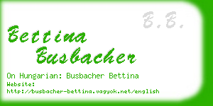 bettina busbacher business card